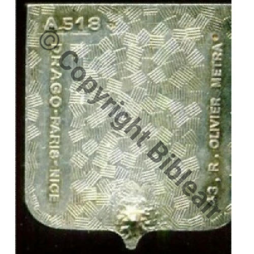 A0518 CTA 814 HANOI  DrPNOM Sans attach Guilloche vrac ARGENT.. Src.wgolan 70EurInv 